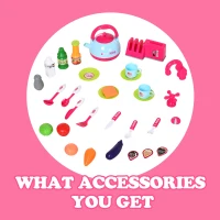 HOMCOM Jucarie Bucatarie pentru Copii cu sunete si lumini 33 Accesorii Inclus(m-7)