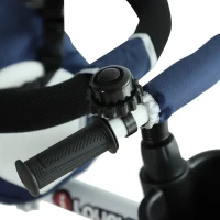 Homcom Tricicleta Carucior pentru Copii cu Maner Acoperis pentru Ploaie Reglabil si Cos, Albastru(m-9)