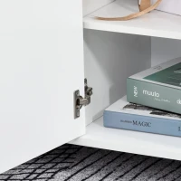 Homcom Dulap Suport Imprimanta – Alb cu Sertare, Roti & Depozitare(m-9)