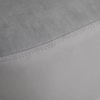 Homcom Pouf Captusit cu Invelis Gri Deschis si Picioare din Metal(m-10)