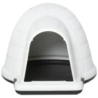 PawHut Cusca de Exterior pentru Caini de Talie Mica in Forma de Iglu cu Usa(m-4)