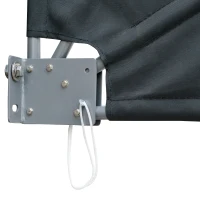 Outsunny Cortina cu Baldachin care se Inchide din Poliester Gri Inchis(m-9)