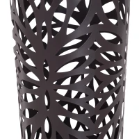 Homcom Suport Umbrele in Metal cu Scurgere Maro(m-6)