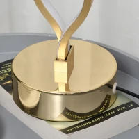 HomCom lampa de masa, cu lumina LED, Ф12.5x45cm, aurie(m-8)