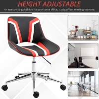 HOMCOM Scaun de Birou Pivotant si Reglabil Stil Gaming, din Piele Ecologica(m-6)