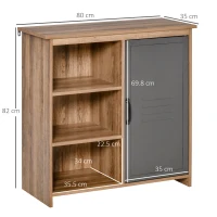 HOMCOM mobilier multifunctional cu rafturi, 80 x 35 x 82 cm(m-3)