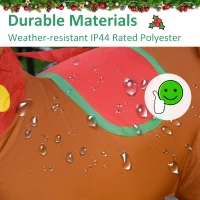 HOMCOM Mos Craciun Gonflabil cu 4 lumini LED, ren si sanie, impermeabil IP44(m-5)