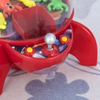 HOMCOM joc- prinde Papusa pentru copii 3-8 ani forma racheta muzica lumini rosu(m-6)