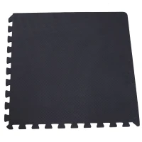 HOMCOM Covor Puzzle 32 Piese 63x63 cm in EVA Moale Negru(m-8)