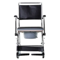 Homcom Scaun cu Rotile Comod WC cu Olita Detasabila(m-2)