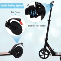 Homcom Trotineta Electrica Pliabila cu Roti Mari Manubriu Reglabil pentru Adulti(m-4)