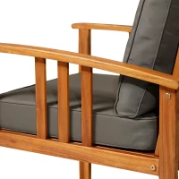 Outsunny Set Mobilier de Extern Canapea, 2 Fotolii si Masuta din Lemn de Salcam cu Perne(m-5)