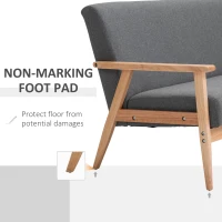 HomCom canapea cu 3 locuri, moderna, 154.5 x 68 x 73 cm(m-7)