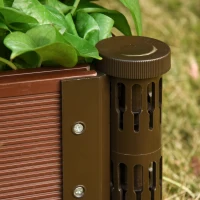 Outsunny Pat pentru Plante si Legume in aer liber de Gradina in HDPE, Maro(m-8)