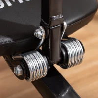 HOMCOM Banca pentru Abdomene 2 in 1, Banca de Gimnastica cu Monitor LCD, Scaun Reglabil si Benzi Elastice, 117x46x70cm(m-9)