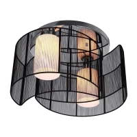 HomCom candelabru 2 lumini, abajur semiluna Φ40 x 25cm(m-4)