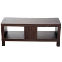 HOMCOM comoda TV, MDF, 90x35x37cm maro(m-6)