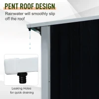 Outsunny sopron exterior, pentru lemne, 82x89x136cm, negru(m-7)