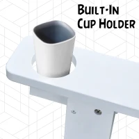 Outsunny Scaun de Gradina Adirondack din Lemn Alb 97x72.5x93cm(m-5)