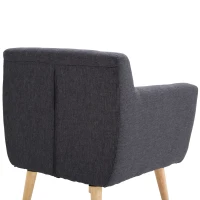 Homcom Fotoliu Nordic – Gri inchis, Design Elegant & Confortabil(m-11)