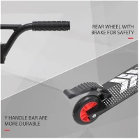 HOMCOM Trotineta pentru Adulti din Aluminiu cu Maner Ergonomic Neagra(m-5)