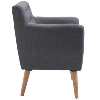 HOMCOM Scaun Fotoliu de Design Dormitor Salon Moderna Gri(m-8)