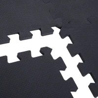 HOMCOM Covor Puzzle 32 Piese 63x63 cm in EVA Moale Negru(m-10)