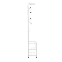 HOMCOM cuier de tip cadru, din otel 67x31.5x185cm, alb(m-11)