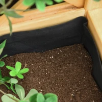 Outsunny Jardiniere din Lemn Impletit pentru Gradina Ghiveci pentru Plante Cataratoare(m-8)