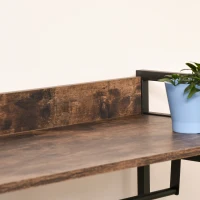 HOMCOM Cuier de perete cu suport de pantofi si rafturi stil industrial 80x40x200cm(m-10)