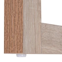 HOMCOM Masa de Birou Design din Lemn si Sticla Temperata cu Sertar 120x60x75cm(m-10)