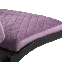 Homcom Fotoliu Captusit din Otel si Poliester Efect Matlasat Design Modern Mov si Negru(m-10)