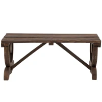 Outsunny Banca de Gradina cu 2 locuri din lemn de molid, Maro 105x50x53cm(m-8)