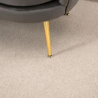 HOMCOM canapea din catifea, 2 locuri,130x63x73cm, gri(m-10)