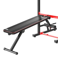 HOMCOM statie pentru fitness 180-230 cm, pliabila, negru(m-7)