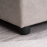 HOMCOM Canapea Extensibila pe Colt 3 locuri cu Sezlong Compartiment din Material Textil(m-10)
