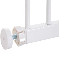 PawHut Ușă de Siguranță Extensibilă pentru Câini cu Montaj prin Presiune, 76x76 cm, Alb(m-7)