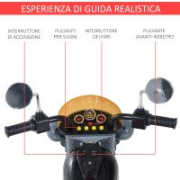 HOMCOM Motoreta Electrica pentru Copii cu 3 Roti 6V, Negru(m-5)