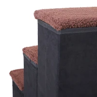 PawHut scara captusita, cu sertare, 40x54x48cm, negru+maro(m-9)