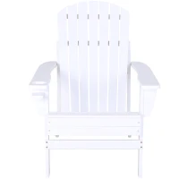 Outsunny Scaun de Gradina Adirondack din Lemn Alb 97x72.5x93cm(m-7)
