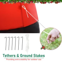 HOMCOM 245 cm Mos Craciun Gonflabil clopot auriu si 3 lumini LED impermeabil IP44(m-8)