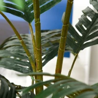 Outsunny planta decorativa plastic, 20 frunze, 140cm, verde(m-7)