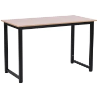 Homcom Tavolo Scrivania in Legno MDF Color Rovere e Gambe in Metallo Nero(m-1)
