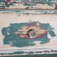 Homcom Masa Consola din Lemn de Brad cu Efect Vintage cu 2 Sertare 110x38x90 cm(m-9)