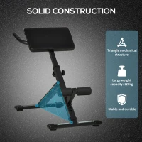 HOMCOM Banca de Fitness cu Inaltime Reglabila, Scaun roman pentru Acasa si Sala de sport, 100x57x72-85cm - Negru(m-6)