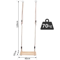 Outsunny leagan de gradina pentru copii, 40x16x120cm, lemn(m-3)