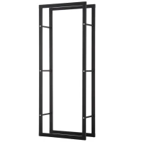 HOMCOM Raft Lemne pentru Casa si Gradina Greutate maxima 100kg Negru, 60x25x150cm(m-1)