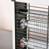 Outsunny Lampa pentru Insecte Electrica 30W pentru Exterior si Interior de 60m² Argintie, Neagră(m-9)