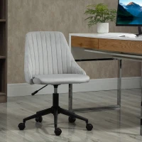 Vinsetto scaun de birou reglabil, catifea, 50x58x77-85cm, gri(m-11)