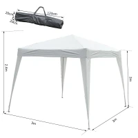Outsunny Gazebo Pop‑Up 3×3 m Impermeabil – Alb(m-3)
